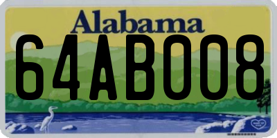 AL license plate 64AB008