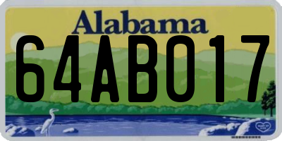 AL license plate 64AB017