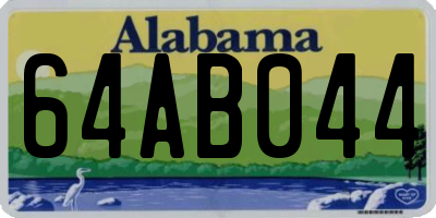 AL license plate 64AB044