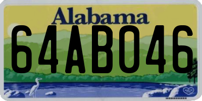 AL license plate 64AB046
