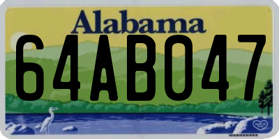 AL license plate 64AB047