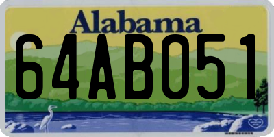 AL license plate 64AB051