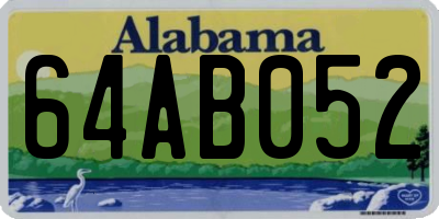 AL license plate 64AB052
