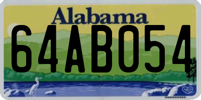 AL license plate 64AB054