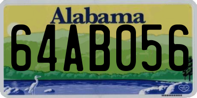 AL license plate 64AB056