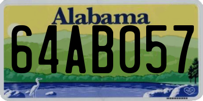 AL license plate 64AB057