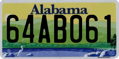 AL license plate 64AB061