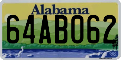 AL license plate 64AB062