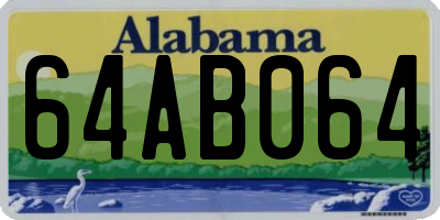 AL license plate 64AB064