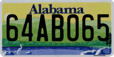 AL license plate 64AB065