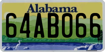 AL license plate 64AB066