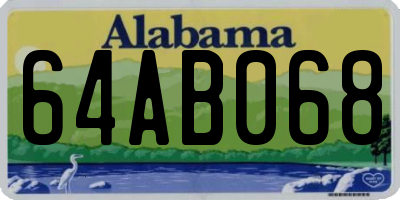 AL license plate 64AB068