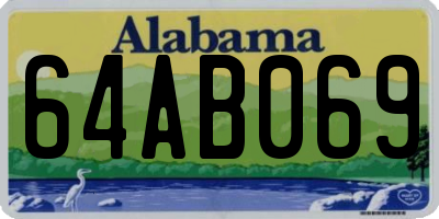 AL license plate 64AB069