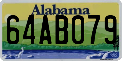 AL license plate 64AB079