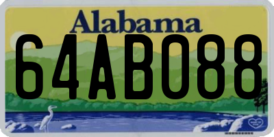 AL license plate 64AB088