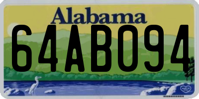 AL license plate 64AB094