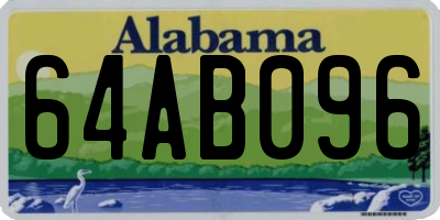 AL license plate 64AB096
