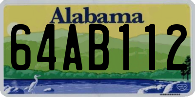 AL license plate 64AB112