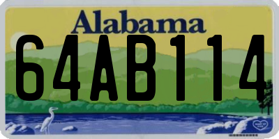 AL license plate 64AB114