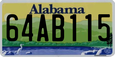 AL license plate 64AB115