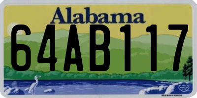 AL license plate 64AB117