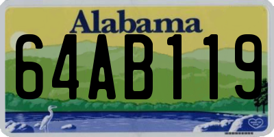 AL license plate 64AB119