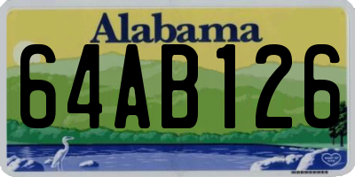 AL license plate 64AB126
