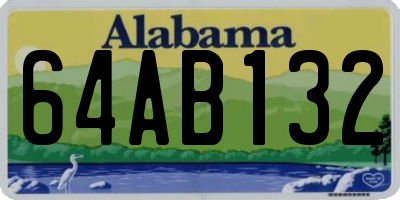 AL license plate 64AB132