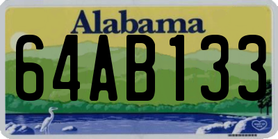 AL license plate 64AB133