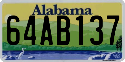 AL license plate 64AB137