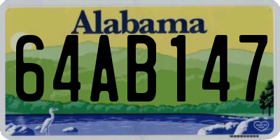 AL license plate 64AB147