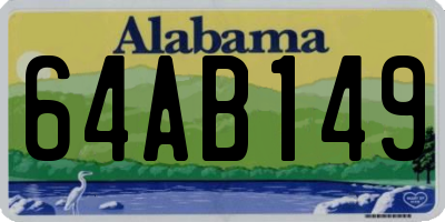 AL license plate 64AB149