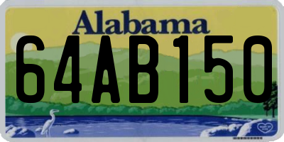 AL license plate 64AB150
