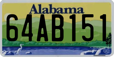 AL license plate 64AB151