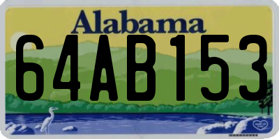 AL license plate 64AB153