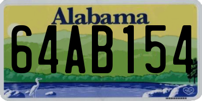 AL license plate 64AB154