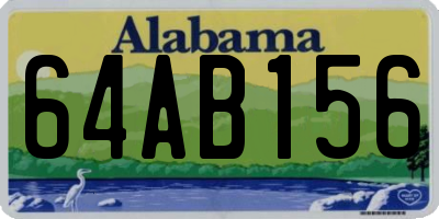 AL license plate 64AB156