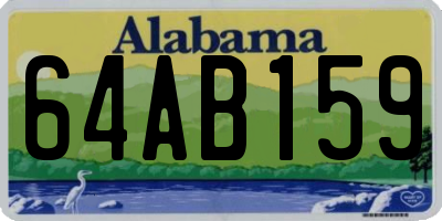 AL license plate 64AB159