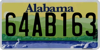 AL license plate 64AB163