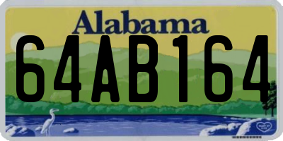 AL license plate 64AB164