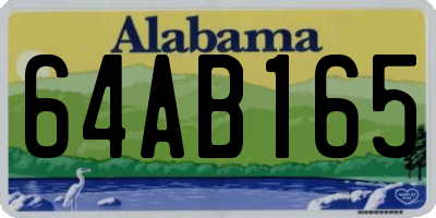 AL license plate 64AB165