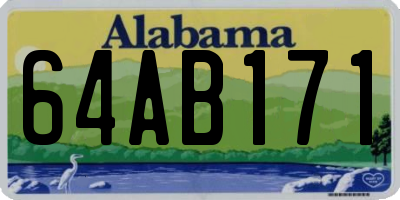 AL license plate 64AB171