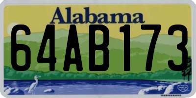 AL license plate 64AB173