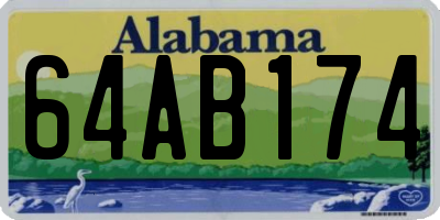AL license plate 64AB174