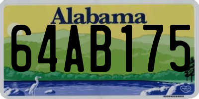 AL license plate 64AB175