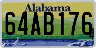 AL license plate 64AB176