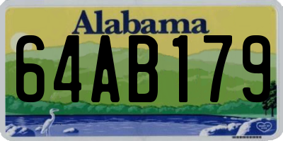 AL license plate 64AB179