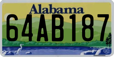 AL license plate 64AB187