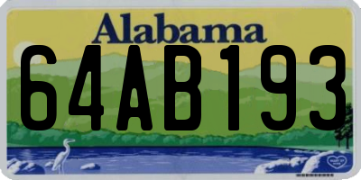 AL license plate 64AB193