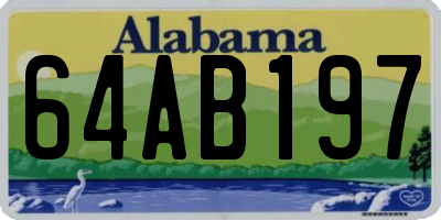 AL license plate 64AB197